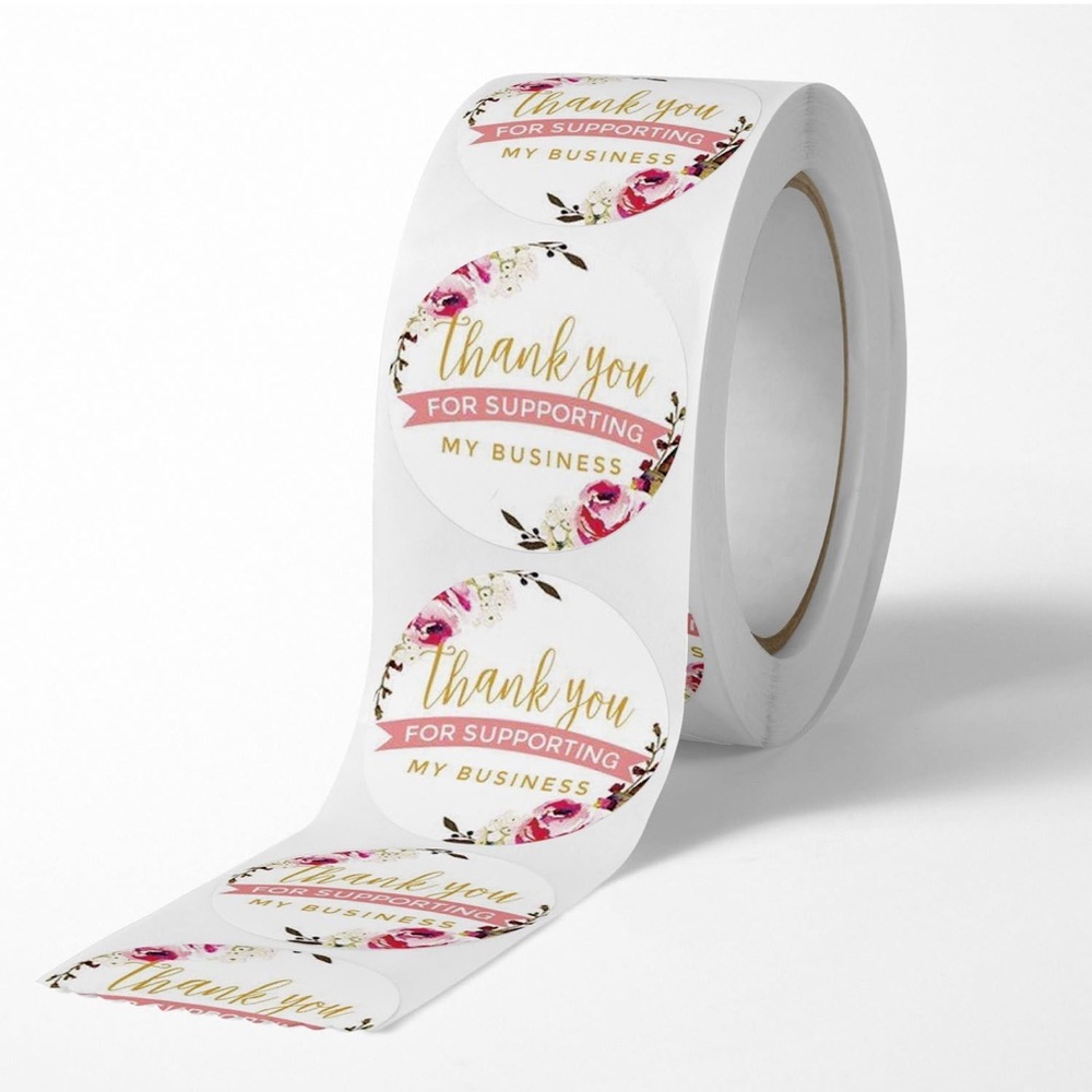NEW Floral Thank You Stickers 500pc